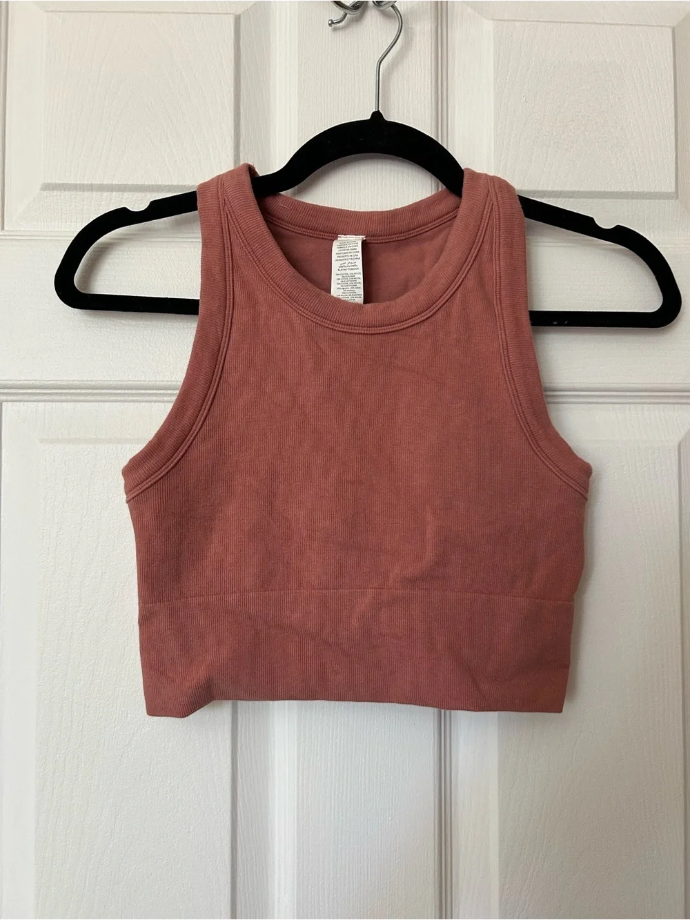 NWOT Alo Seamless Delight High Neck Bra - Soft Terracotta